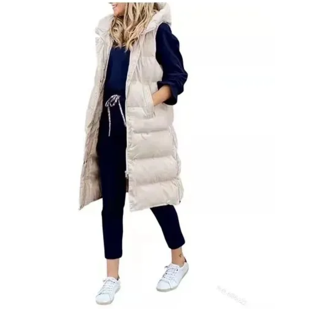 Veste Sans Manches À Boutons Pour Femmes