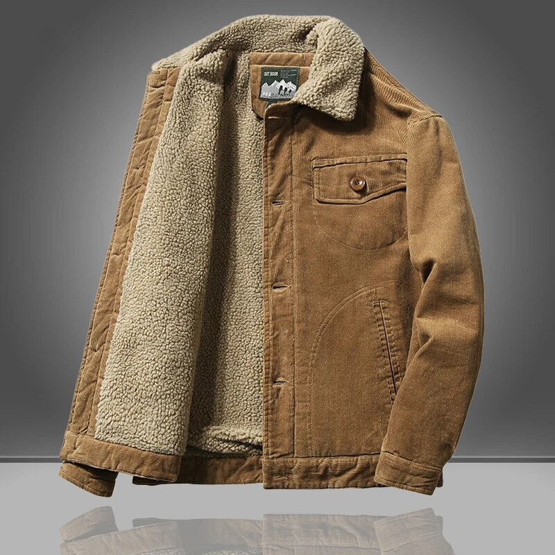 Veste en Velours Côtelé Stylée pour l'Automne pour Hommes