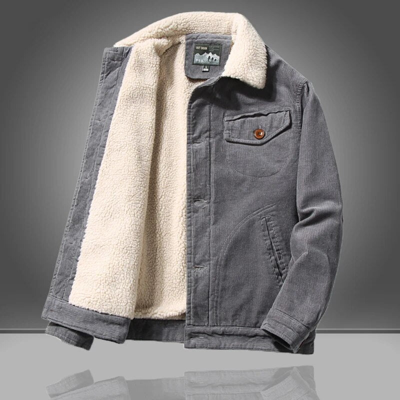 Veste en Velours Côtelé Stylée pour l'Automne pour Hommes